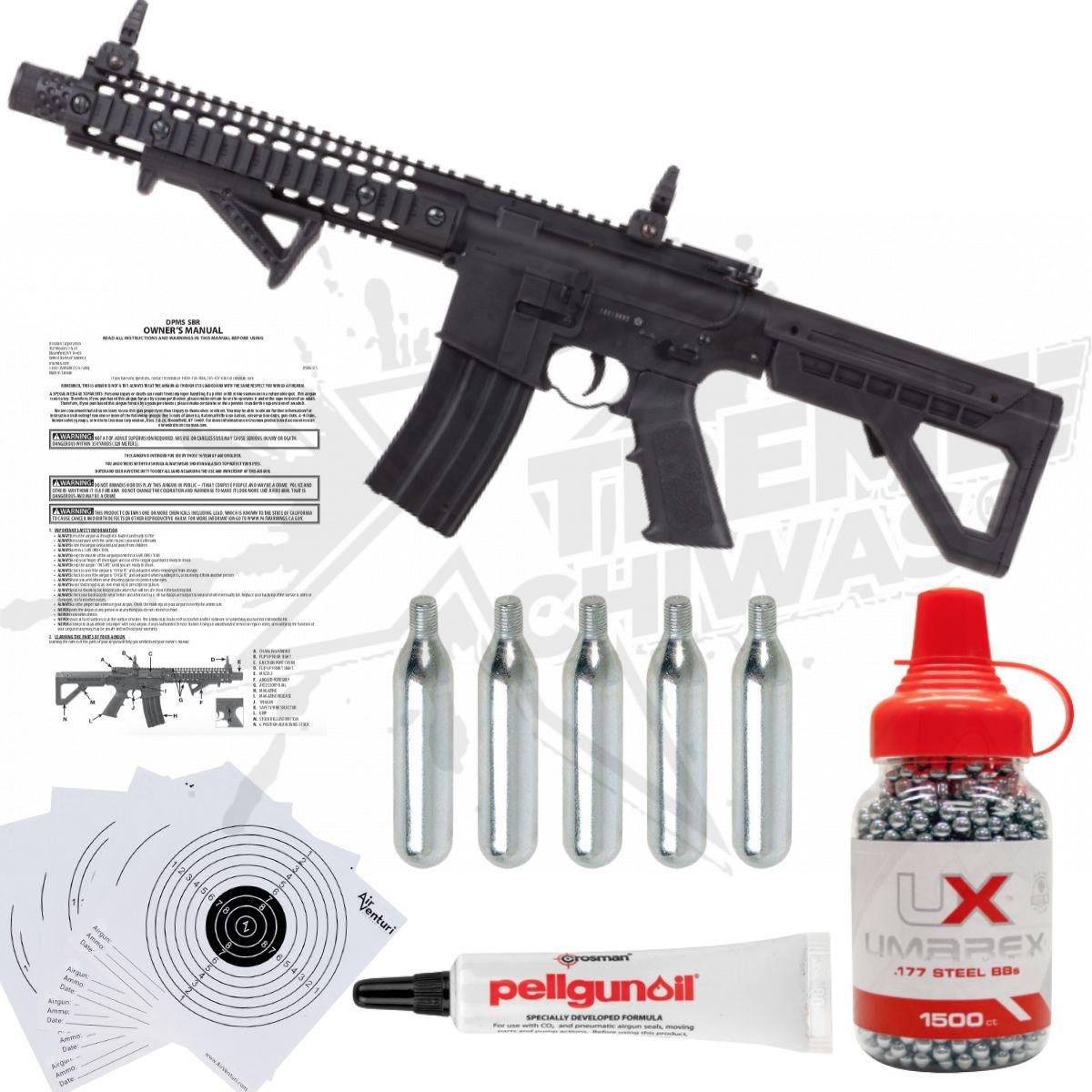 Rifle Crosman Dpms Sbr CO2 Automatico Bbs .177 (4.5mm)