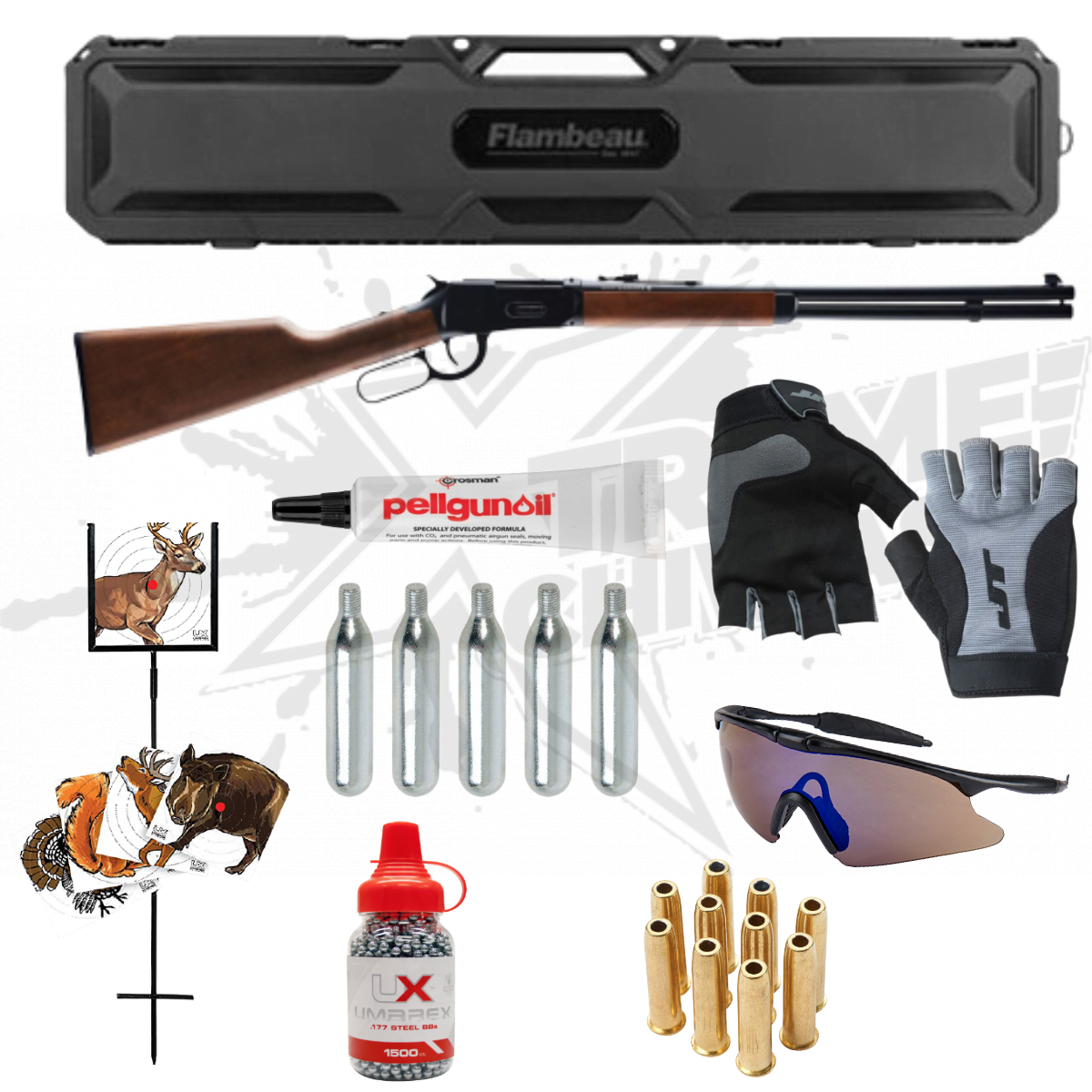 Paquete Rifle Legends Cowboy .177 Estuche Bbs Co2 Tanques