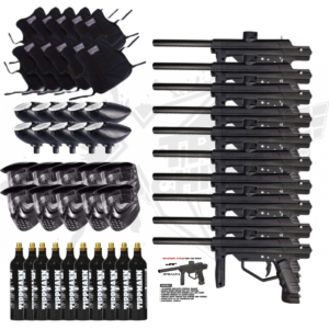 Paquete campo 10 Marcadora JT Stealth, Tanque 9oz, Chaleco, Hopper, Careta Paintball