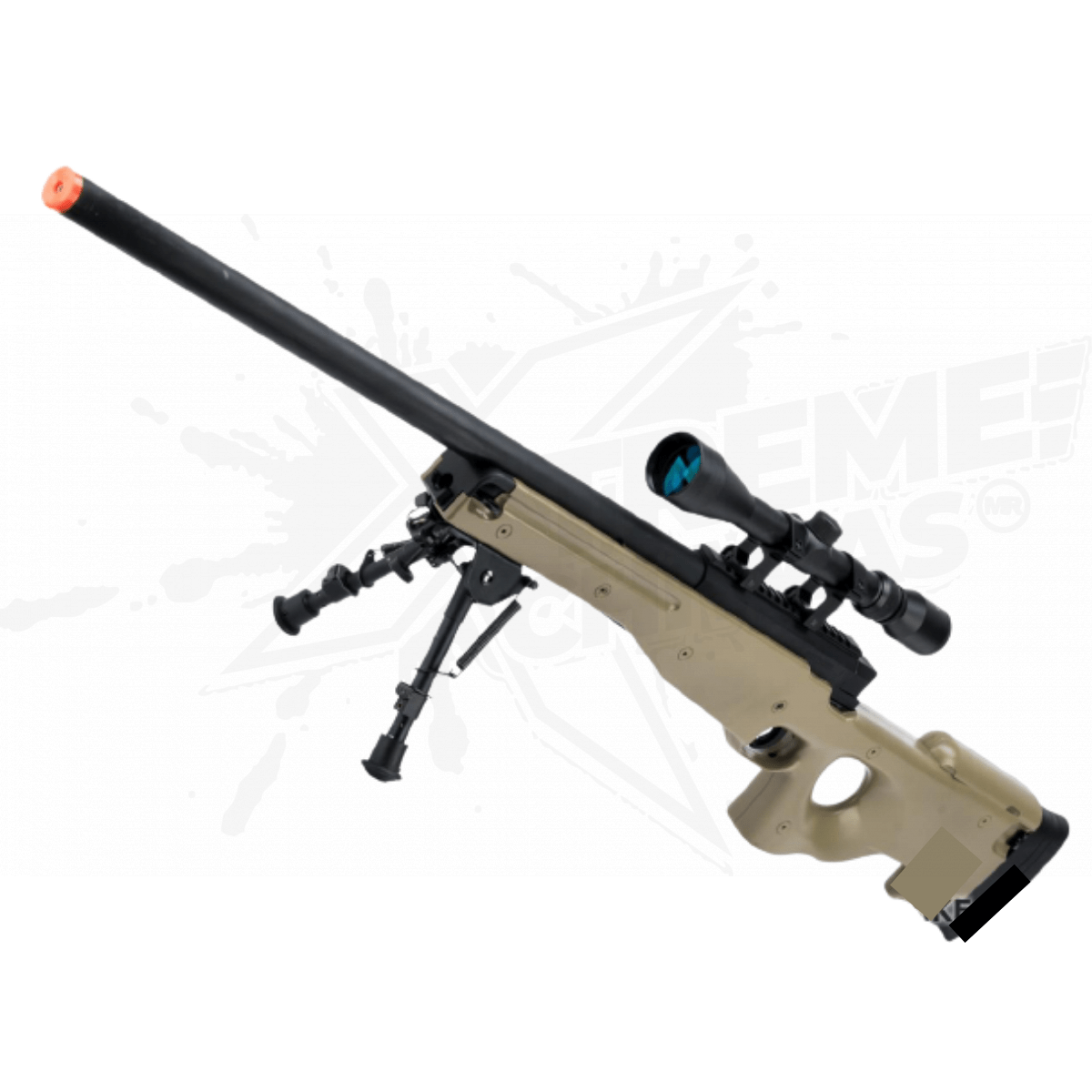 Rifle Airsoft Sniper M96 Cerrojo Resorte Mira Bipoide Bbs 6mm