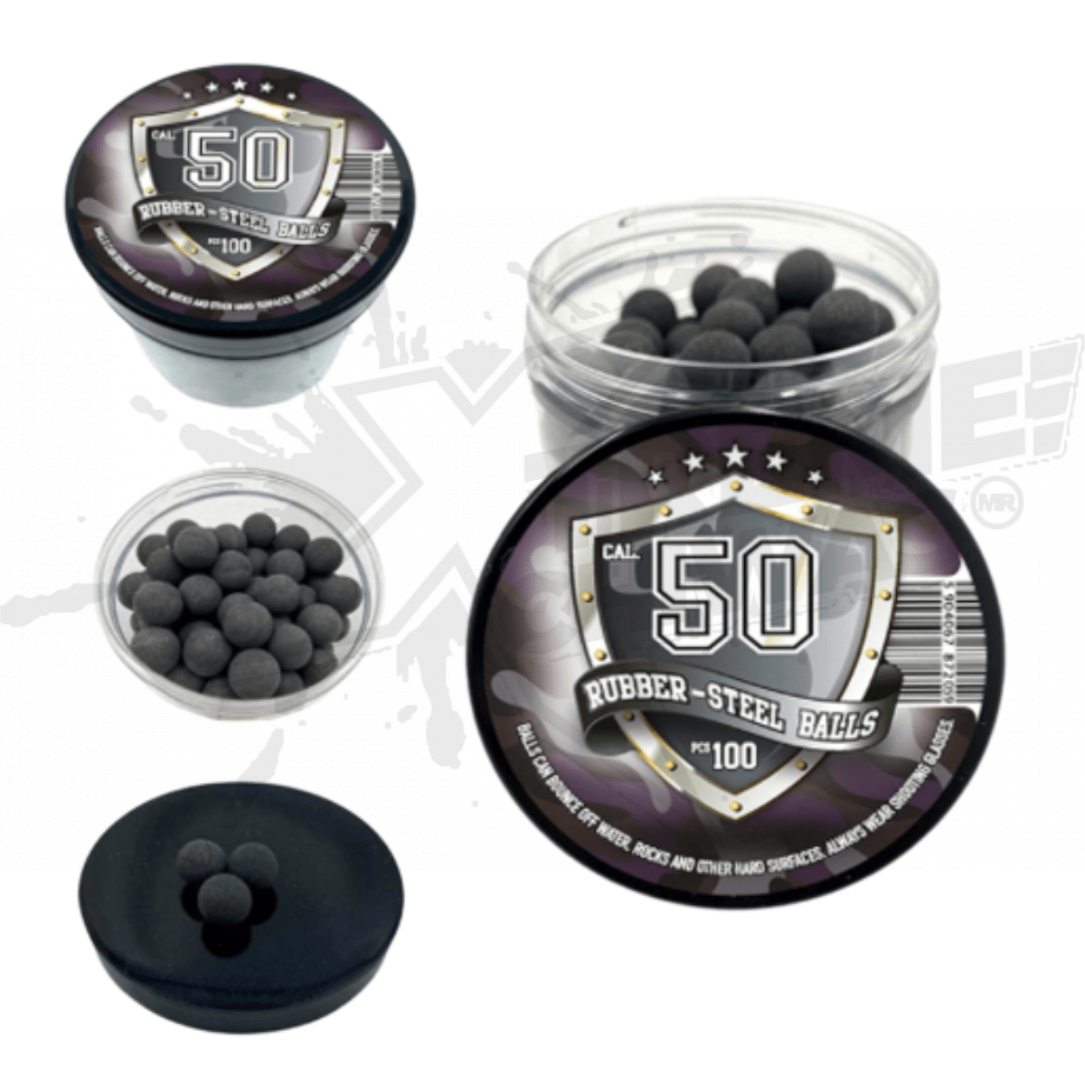 Pelotas de caucho 100 piezas paintball .50