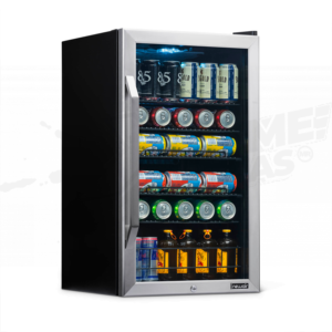 Frigobar NewAir 126 Latas Con Luz Mini Refrigerador Acero Inoxidable