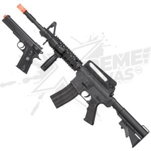 Rifle Airsoft 9902 M4 Pistola M1911 Resorte Bbs 6mm