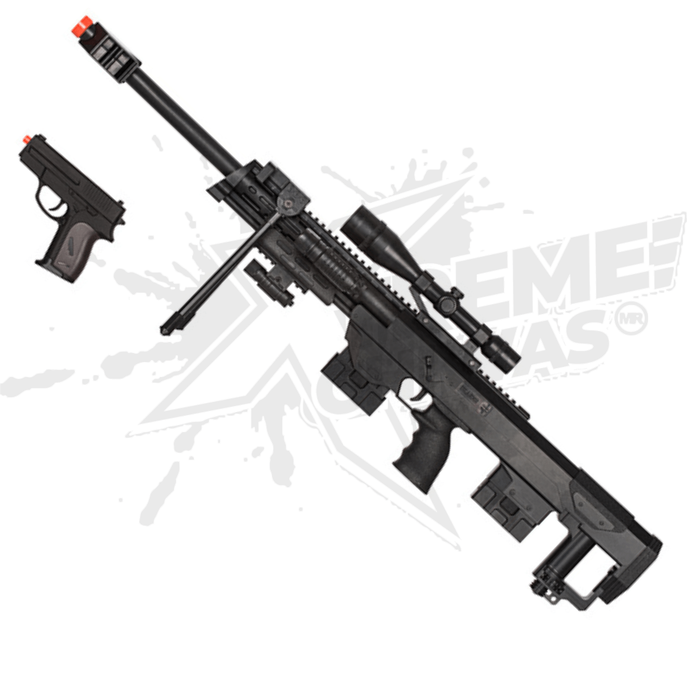 Rifle Airsoft P1050 Linterna Láser Pistola Resorte P211 Bbs 6mm