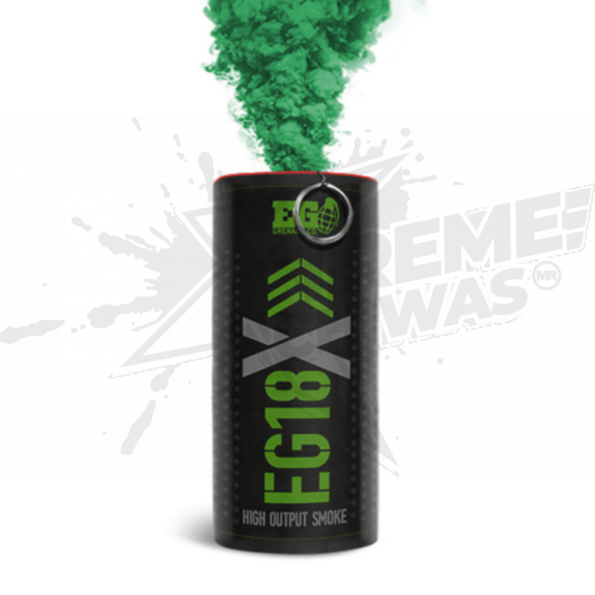 Granada de Humo Verde Enola Gaye EG18X Gotcha Paintball Marcadora