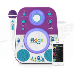 Juguete Karaoke Bluetooth Con Micrófono y Lucesc Sing Along Morado