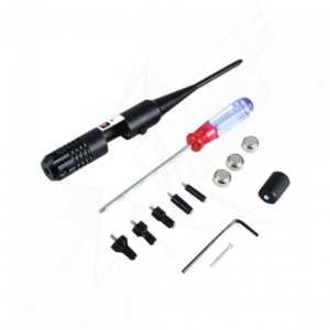 Colimador Laser Universal Rojo Calibre .22 a .50 Con 5 Adaptadores