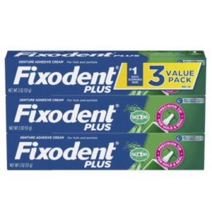 Paquete 3 Fixodent Plus Crema De Dentadura Adhesiva
