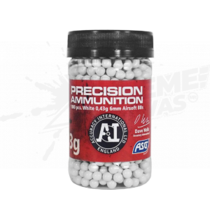 1000 Bbs Precisión Ammunition Blancas .43gr 6mm