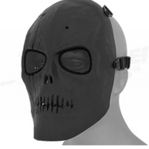 Mascara Completa De Proteccion Paintball De Calavera Negra
