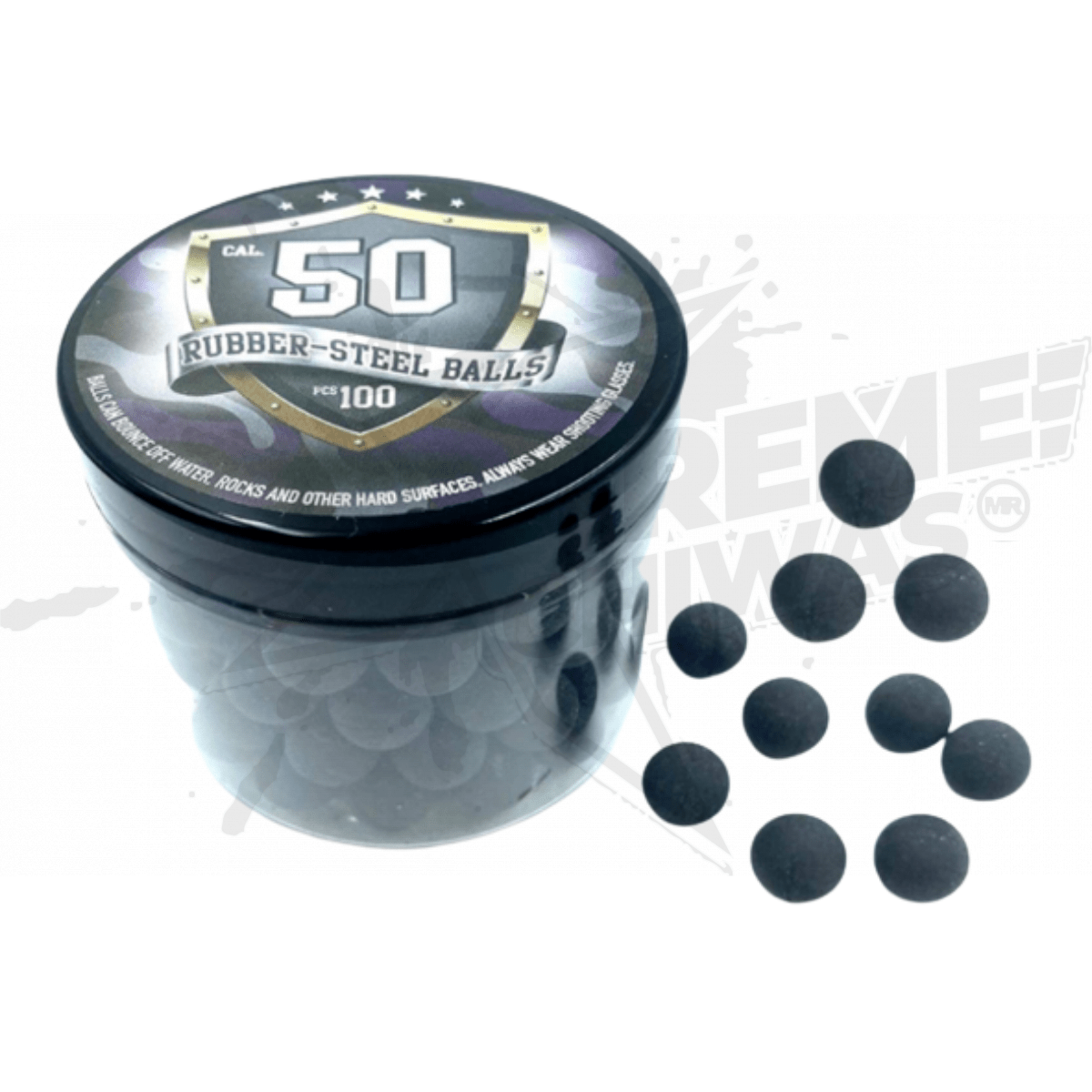 Pelotas de caucho 10 piezas paintball .50