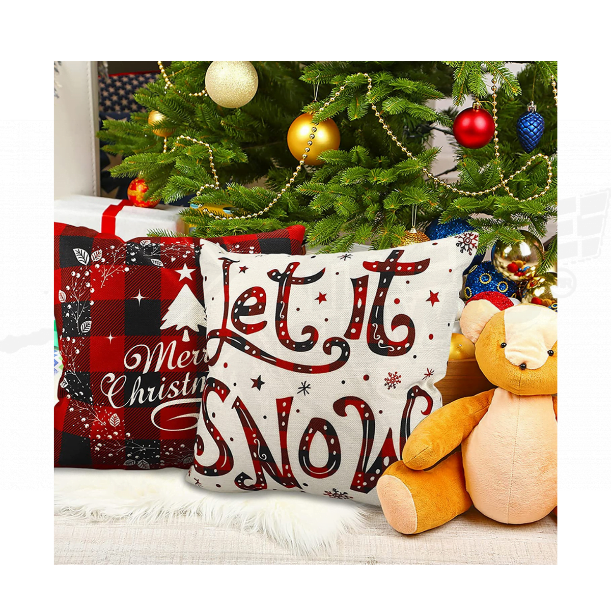 Juego de 4 Fundas Navideñas Para Cojines 50cm x 50cm - Image 5