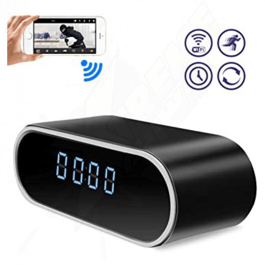 Cámara Oculta Espía Reloj Alarma de Mesa Wifi DV DVR - Image 2