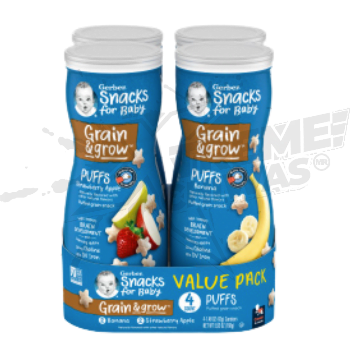 Paquete Snacks Para Bebes Puffs Sabores Banana, Manzana Y Fresa - Image 2