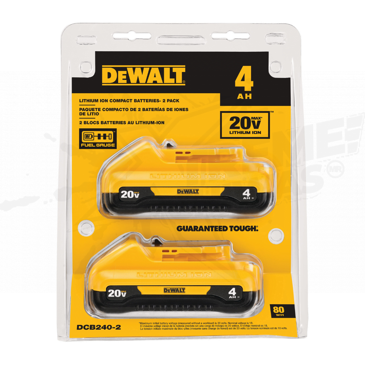 Paquete de 2 baterías compactas de 4AH 20V MÁX