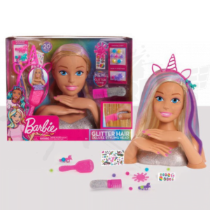 Cabeza Para Peinar Barbie Deluxe Glitter