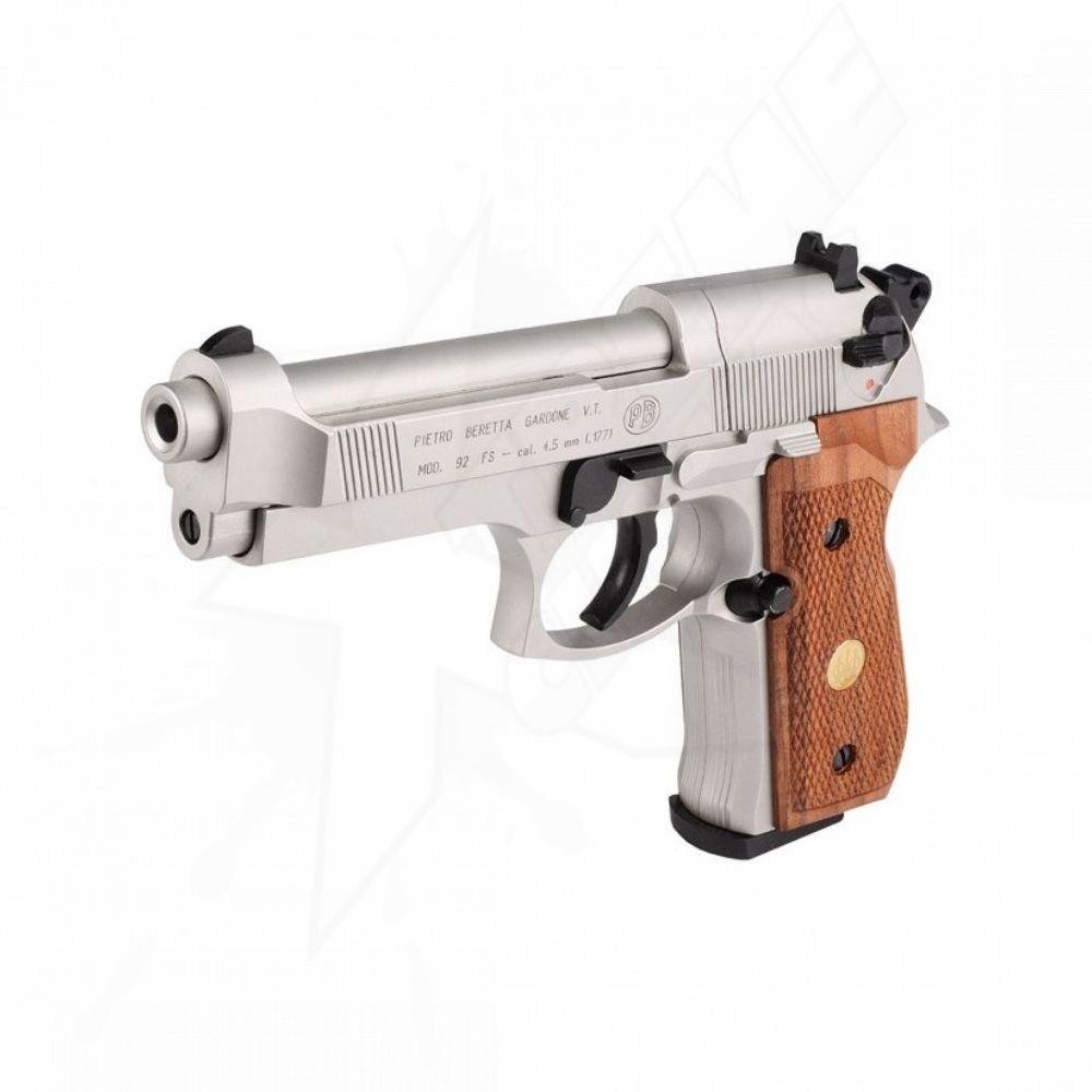 Pistola Beretta 92fs Nickel/Madera CO2 Pellet .177 (4.5mm) - Image 3