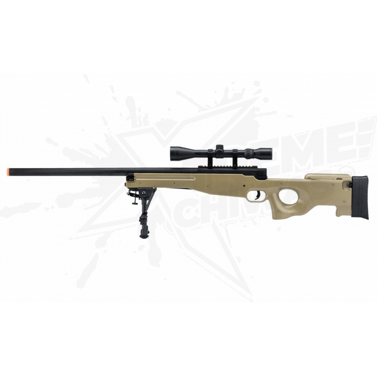 Rifle Airsoft Sniper M96 Cerrojo Resorte Mira Bipoide Bbs 6mm - Image 3