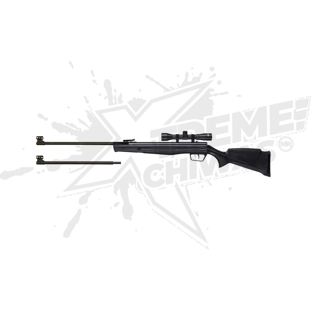 Rifle Beeman Black Panther Doble Cañon .22 .177 Mira 4x32 - Image 3
