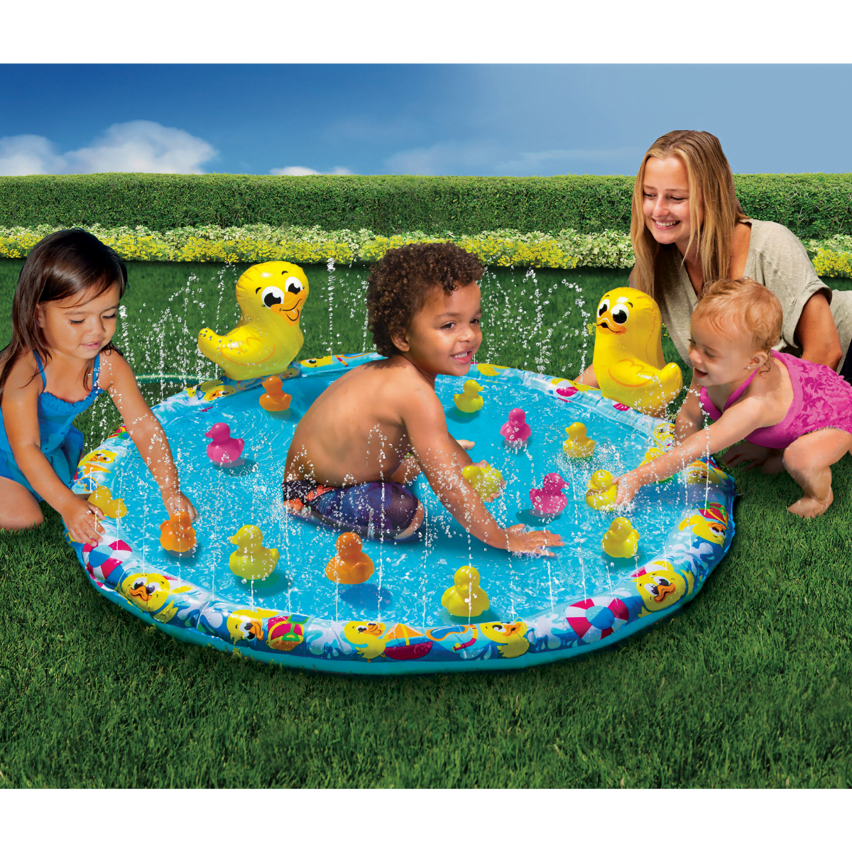 Chapoteadero Inflable Para Bebé Con Rociador Banzai - Image 3