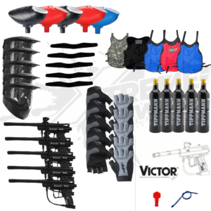5 Marcadoras Gotcha Spyder Victor .068 paquete completo