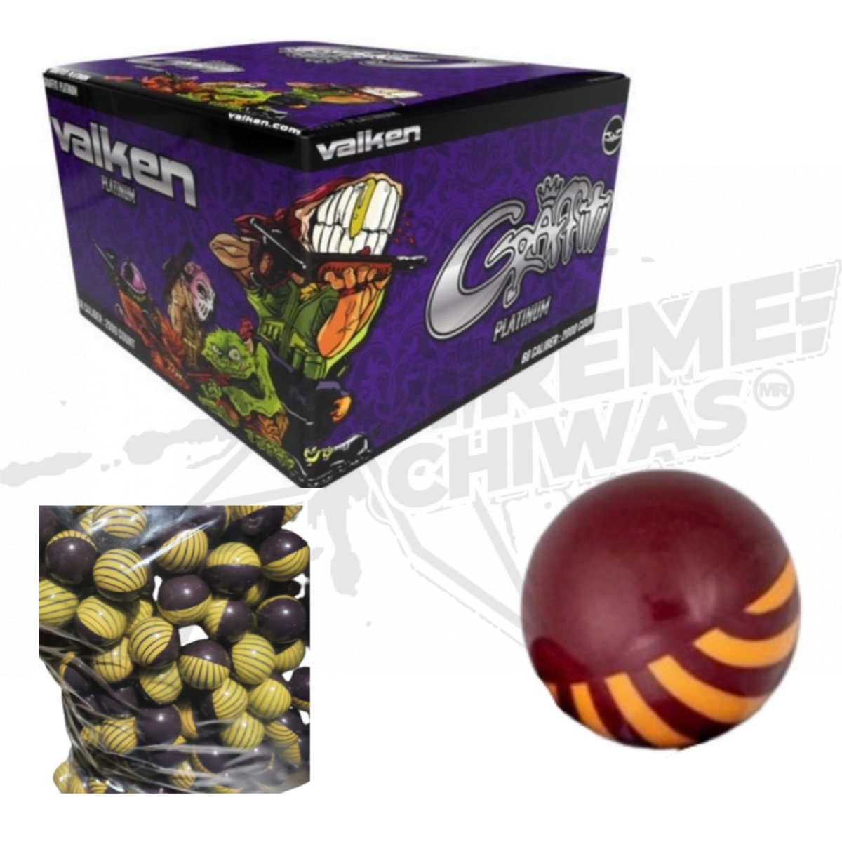 Caja De Pintura Valken Graffiti 1000 Painballs - Image 3