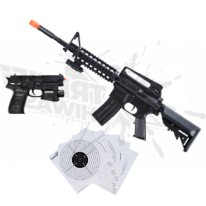 Rifle Airsoft M4 M-16B Con Mira Laser Resorte  Bbs 6mm