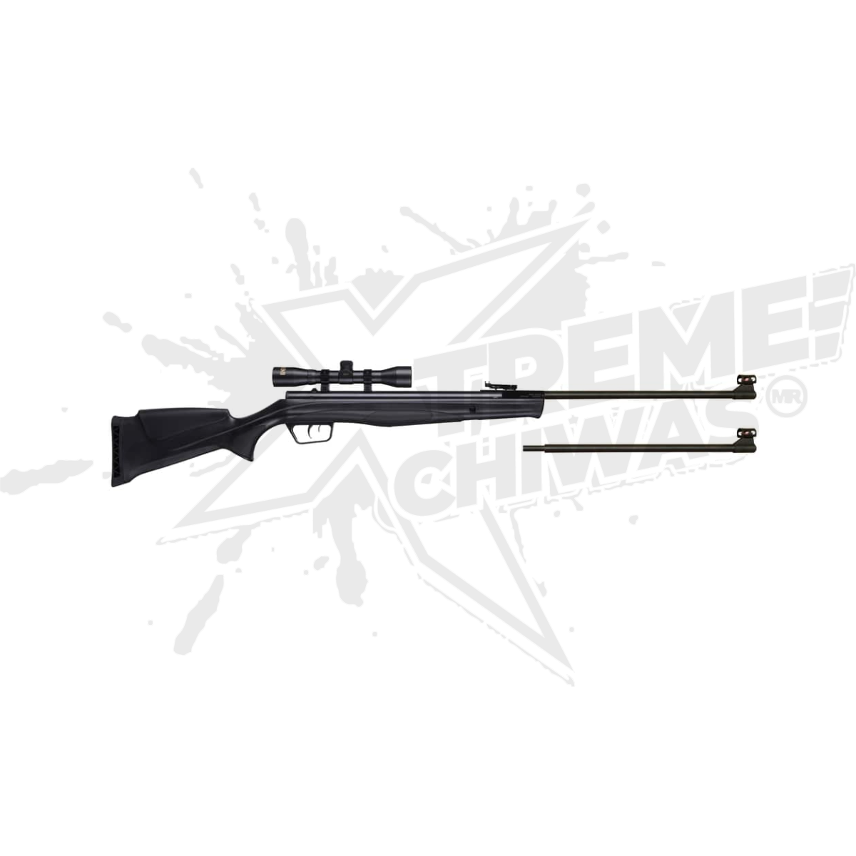 Rifle Beeman Black Panther Doble Cañon .22 .177 Mira 4x32 - Image 4