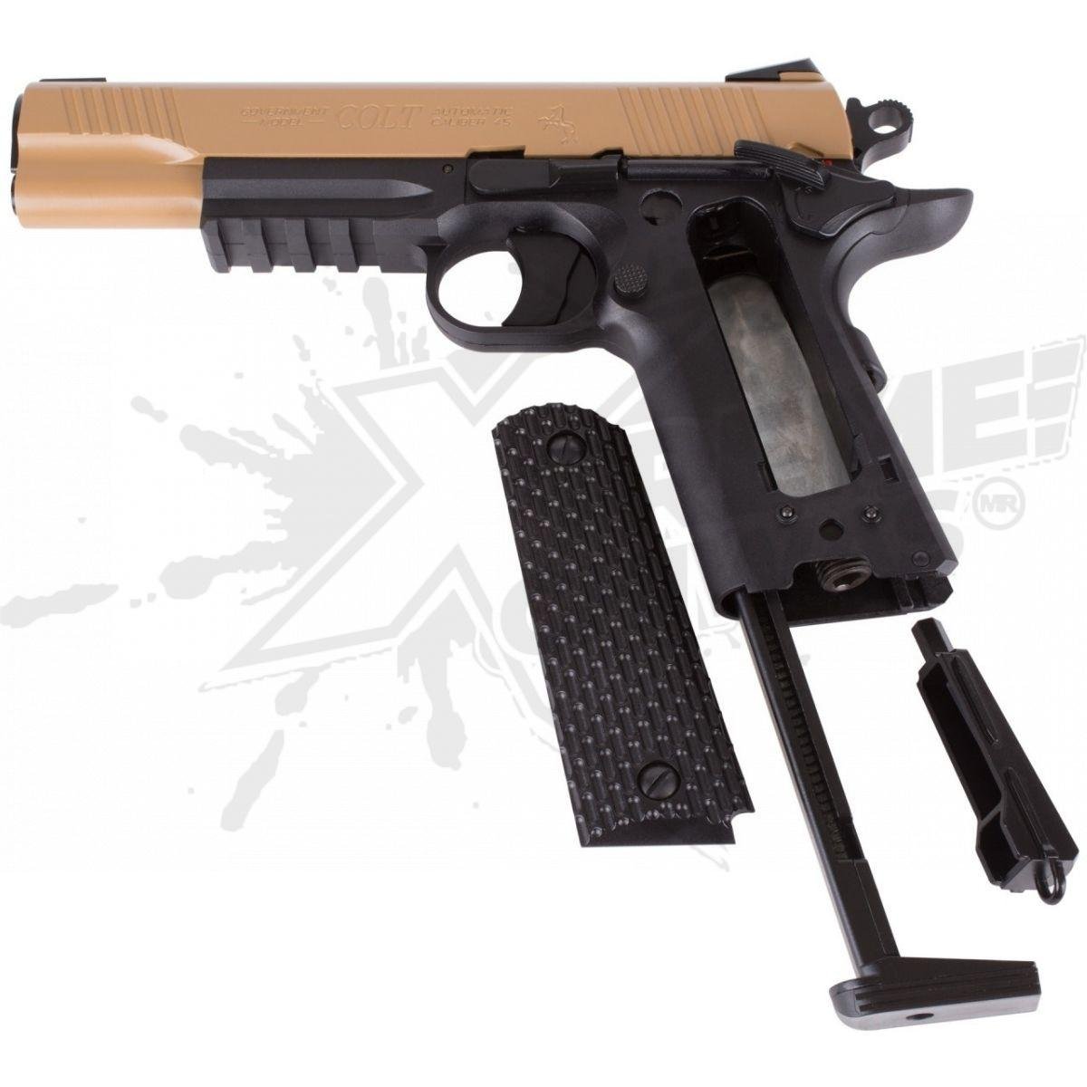 Pistola Colt M45 CQBP Blowback 1500 BBs 10 Tanque CO2 .177 (4.5mm) - Image 3