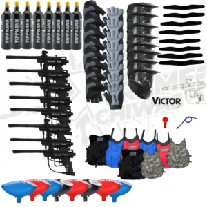 8 MARCADORAS GOTCHA SPYDER VICTOR .68 PAQUETE COMPLETO