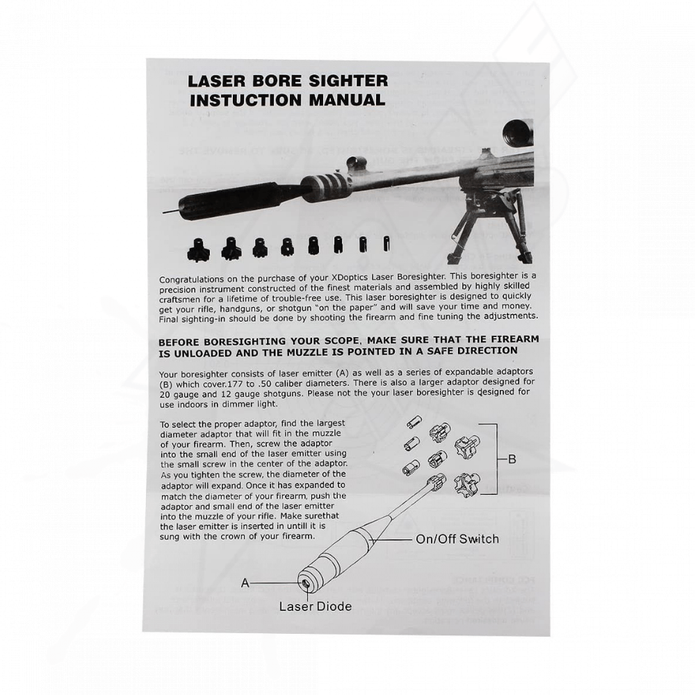 Colimador Laser Universal Calibres .177 a .50 Con Adaptadores - Image 4