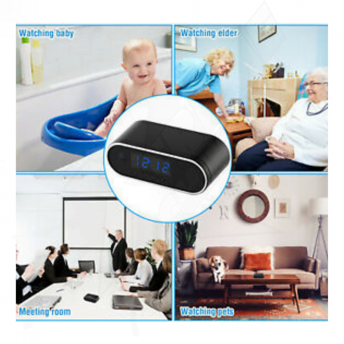 Cámara Oculta Espía Reloj Alarma de Mesa Wifi DV DVR - Image 3