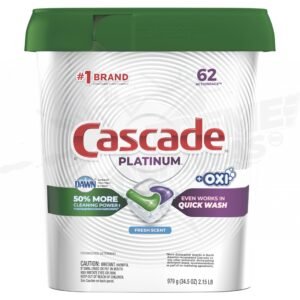 Cascade Platinum Jabón Detergente Para Lavavajillas 62pz