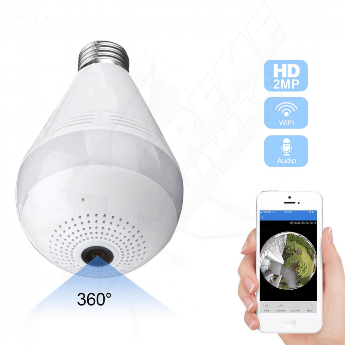 Cámara Oculta Espía Foco Bluetooth 360° - Image 6