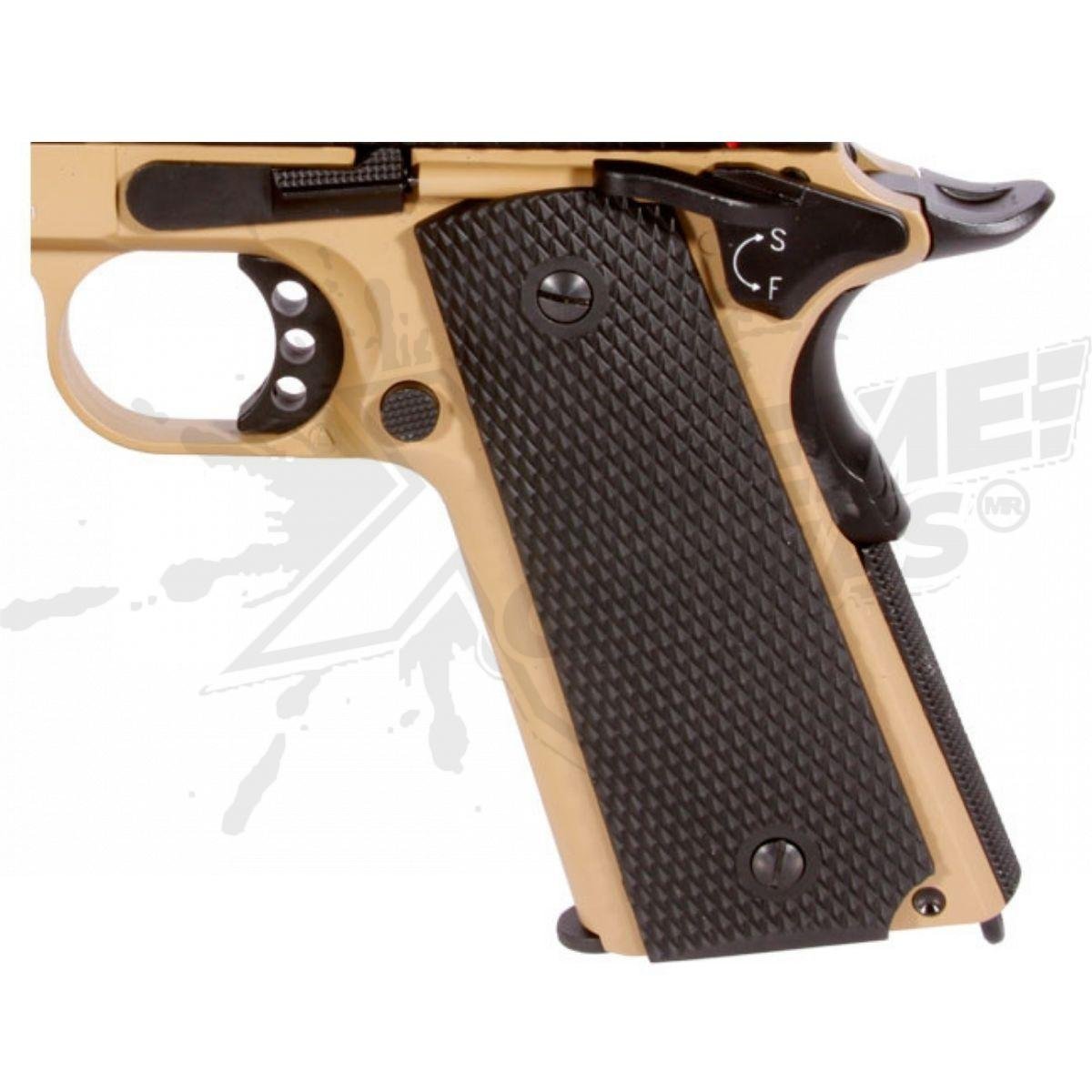 Paquete Pistola Elite Force 1911 Negro/Arena Blowback CO2 BBS 6mm - Image 4