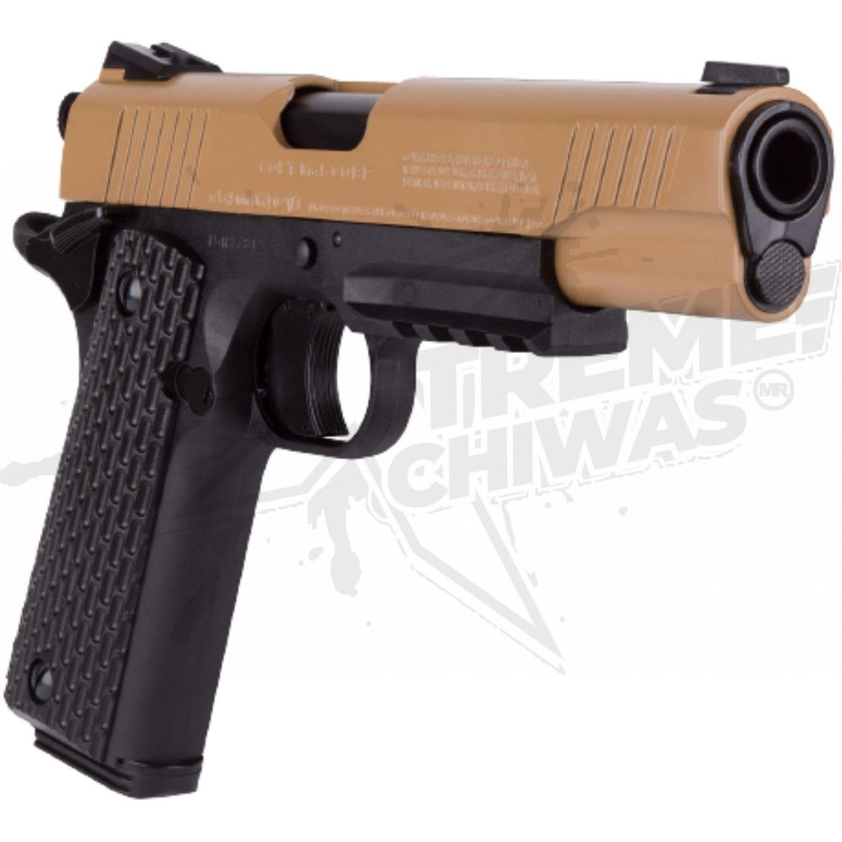 Pistola Colt M45 CQBP Blowback 1500 BBs 10 Tanque CO2 .177 (4.5mm) - Image 5