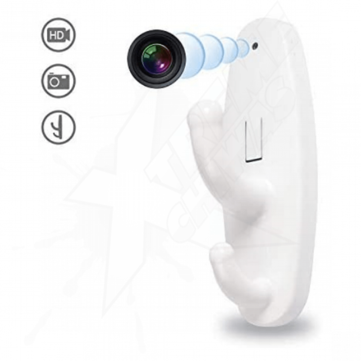 Cámara Oculta Espia Perchero Blanco DVR Wifi - Image 5