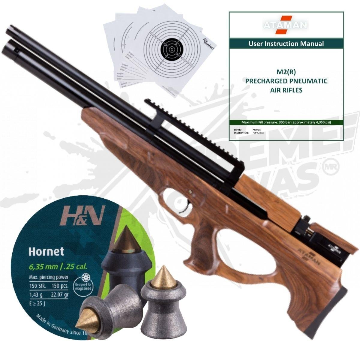 Rifle Ataman M2R Bullpup Pcp Pellets Madera .25 (6.35mm)