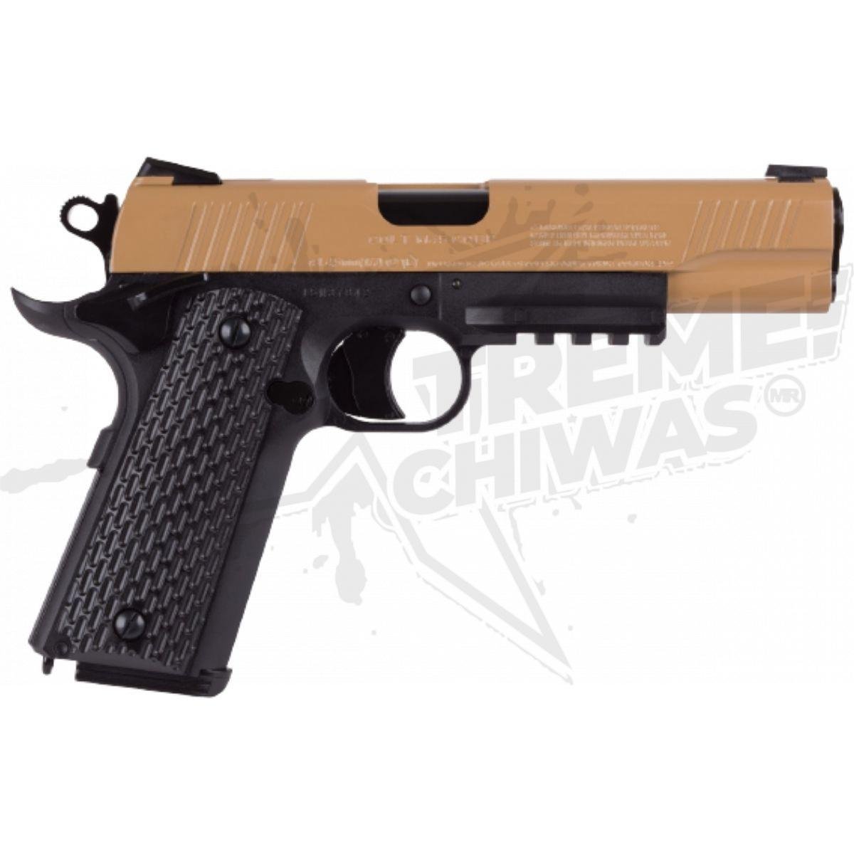 Pistola Colt M45 CQBP Blowback 1500 BBs 10 Tanque CO2 .177 (4.5mm) - Image 2