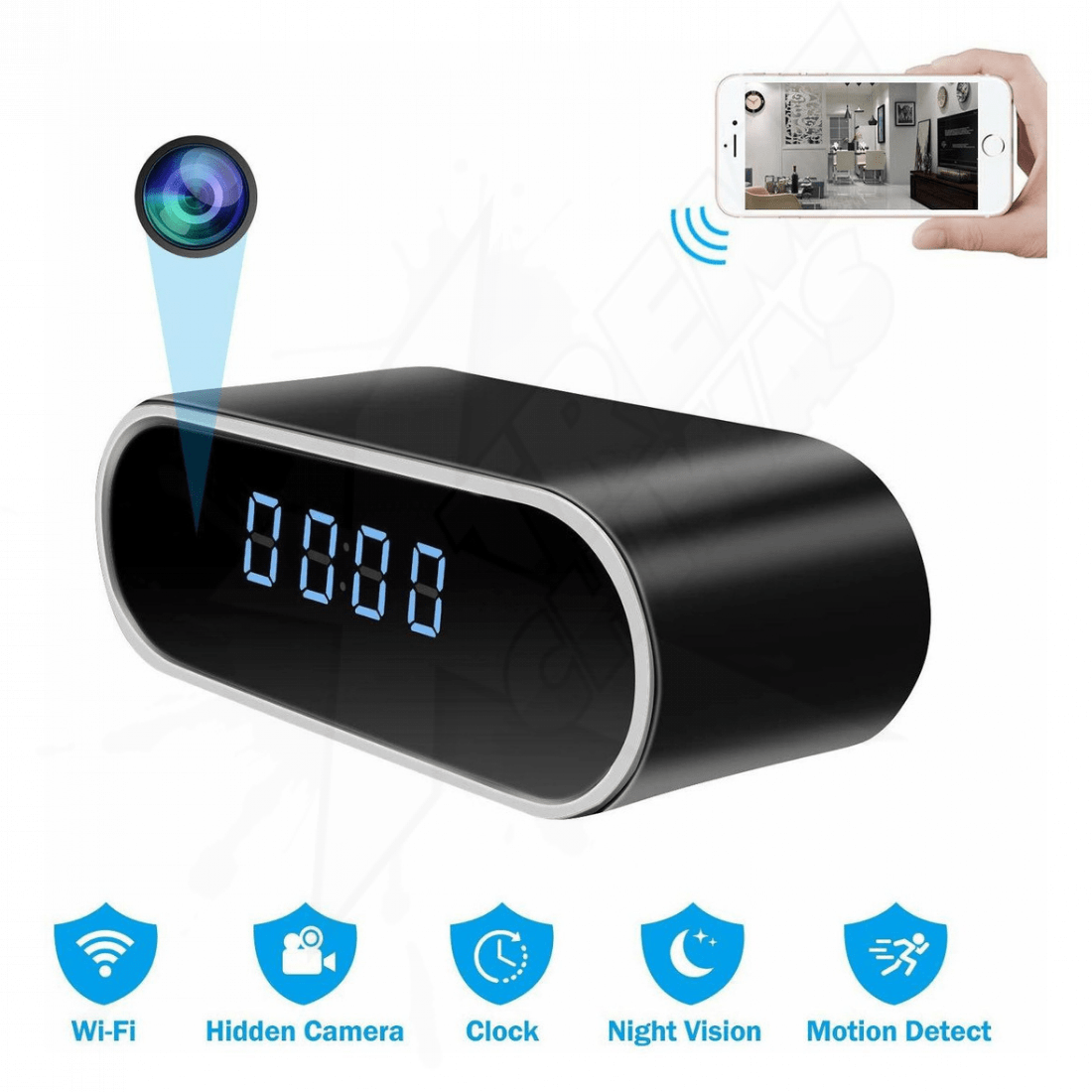 Cámara Oculta Espía Reloj Alarma de Mesa Wifi DV DVR - Image 6