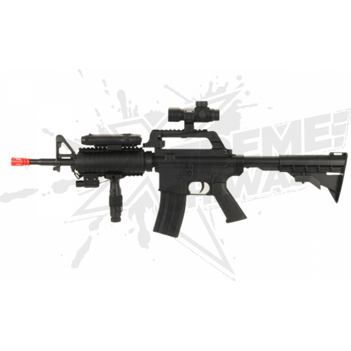 Rifle Wellfire MR744 M4 Resorte Mira Punto Rojo Bbs 6mm - Image 2