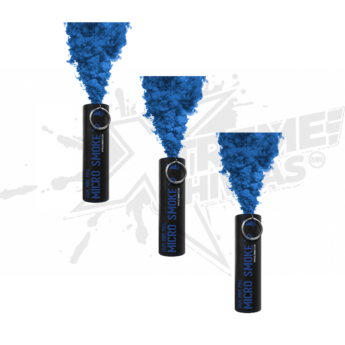 Paquete 3 Granadas De Humo EG25 Azul Enola Gaye