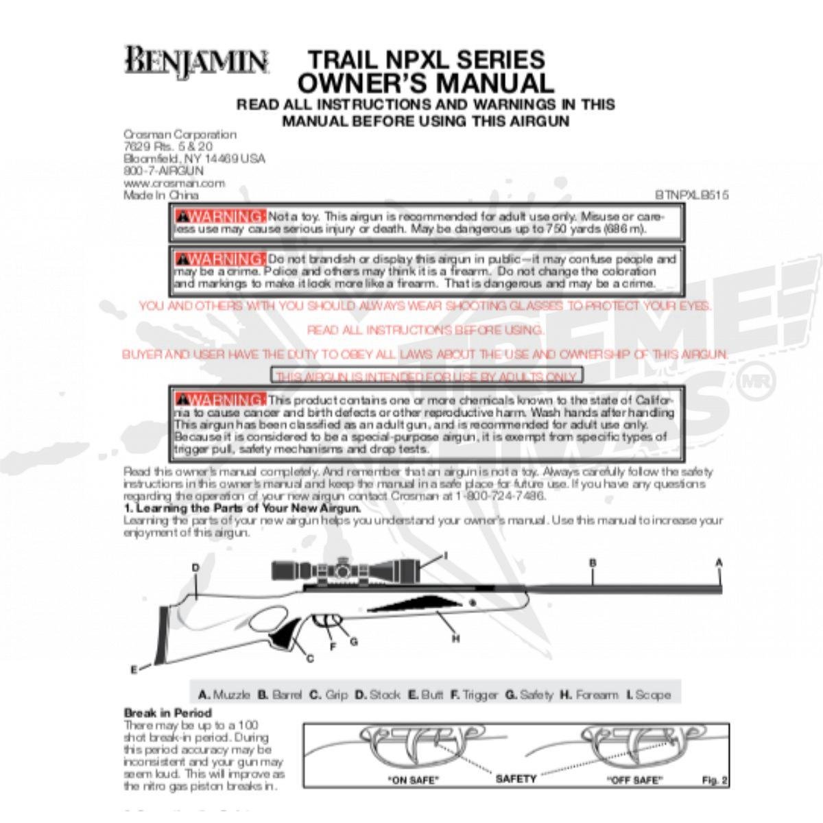 Rifle Benjamin Trail Xl Madera Pellets 177 (4.5mm ) - Image 6