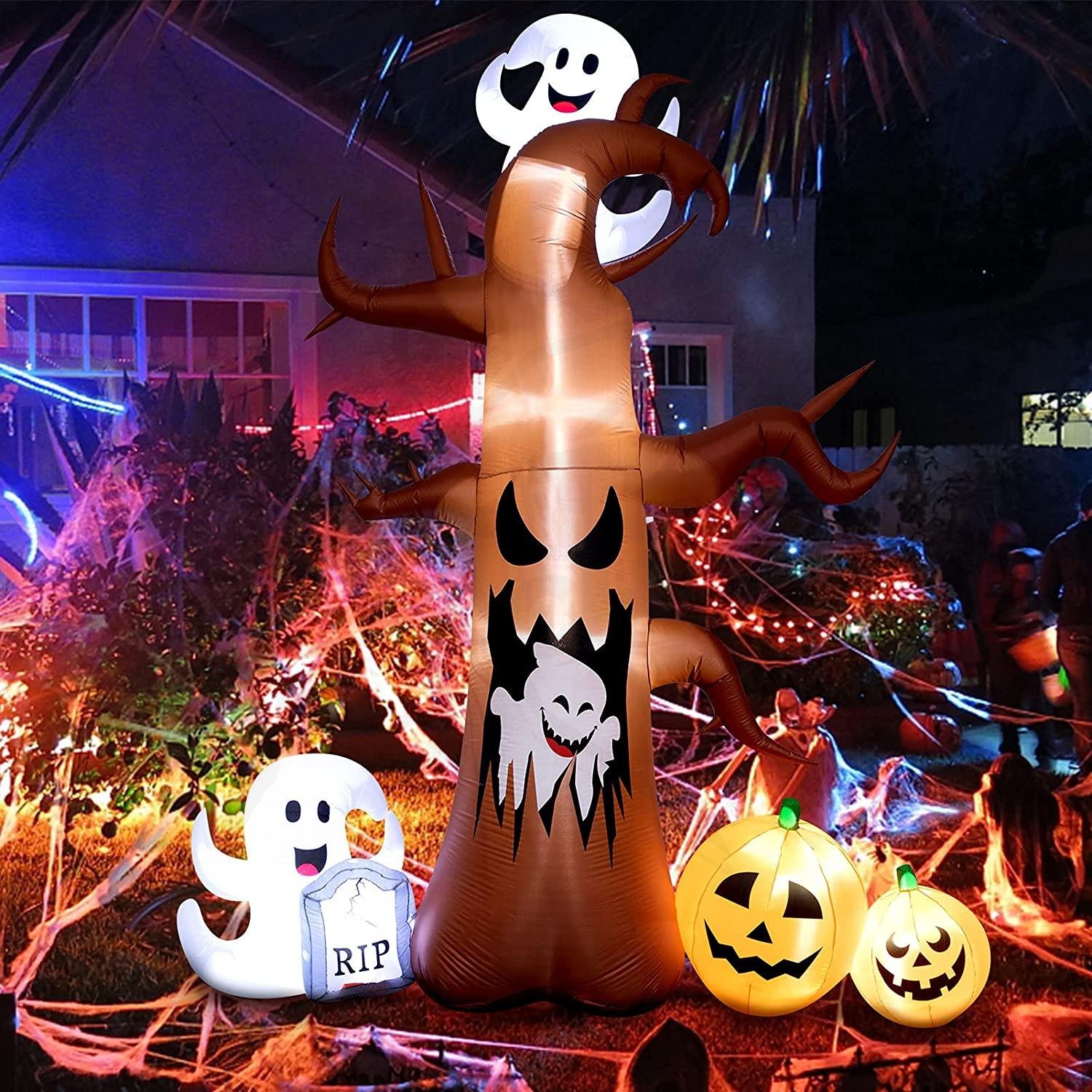 Inflable de Hallowen Arbol Muerto con Fantasmas y Calabazas de Luces Led - Image 3