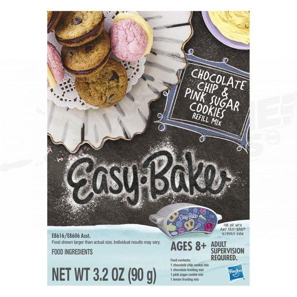 Easy Bake Microhornito Harina Para Galletas de Azúcar Rosa y Galletas con Chispas de Chocolate (90g)