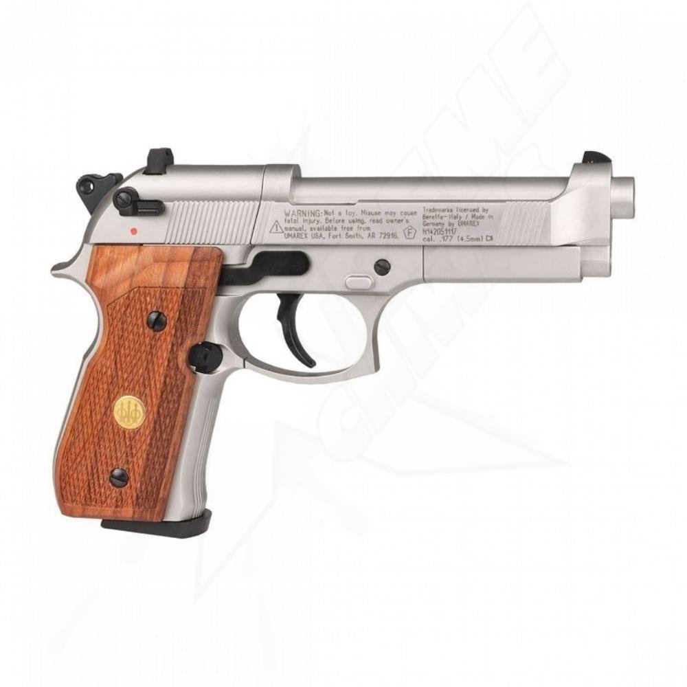 Pistola Beretta 92fs Nickel/Madera CO2 Pellet .177 (4.5mm) - Image 2