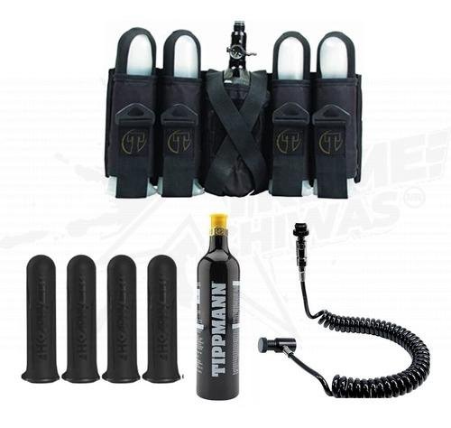 Paquete Tippmann Arnes 4+1 Negro, Tanque 12 Oz, Pods y Linea Remoto