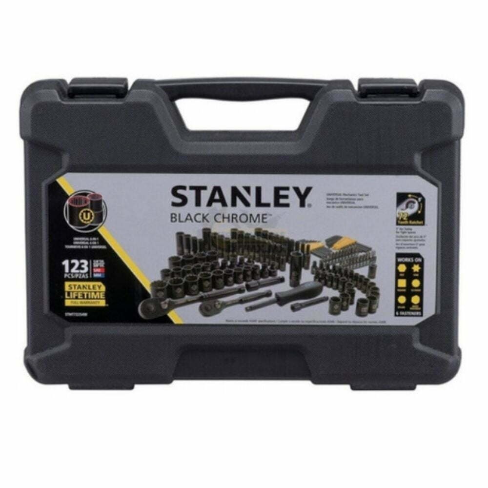 Juego De Dados Stanley 123 Pz Cromados Negro Maletin - Image 2