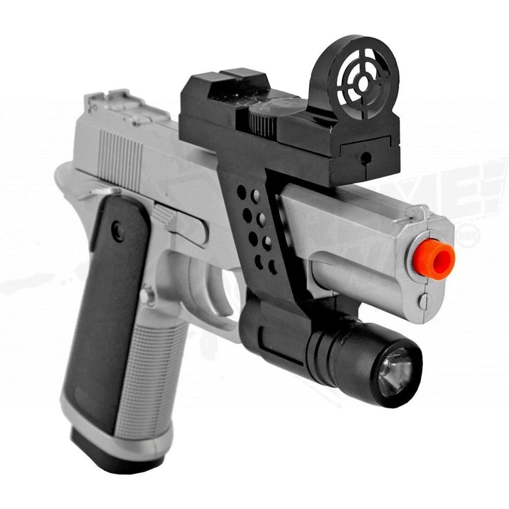 Pistola Airsoft M1911 G153SAF Silver Resorte Bbs 6mm - Image 3