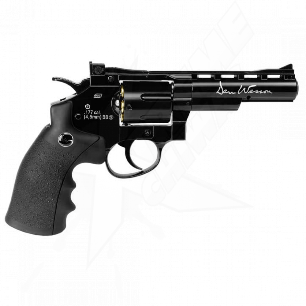 Revolver Dan Wesson 4" Black Full Metal CO2 .177 (4.5mm) - Image 3